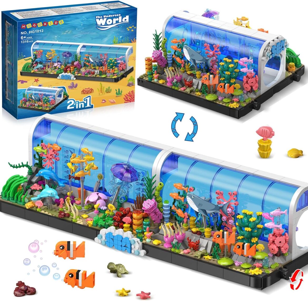 Plongez dans l&rsquo;univers magique de l&rsquo;aquarium : cette construction va émerveiller petits et grands ! 🐬✨